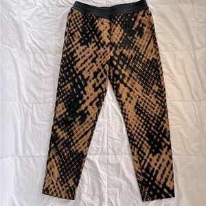 3.1 Phillip Lim | Black and Tan Lined Tapered Wool Blend Pants Size 8